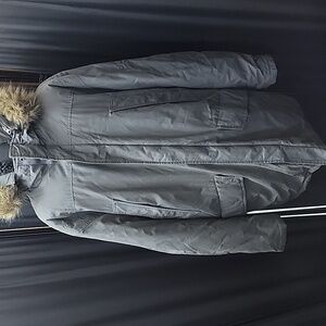 Timberland Men's Army/Olive Green Parker Jacket with Fur Hood